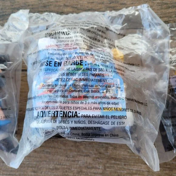 THE PEANUTS MOVIE 2015 McDonalds Happy Meal Toys Lot of 3 - #2 #5 #6 Packaging - Picture 7 of 9